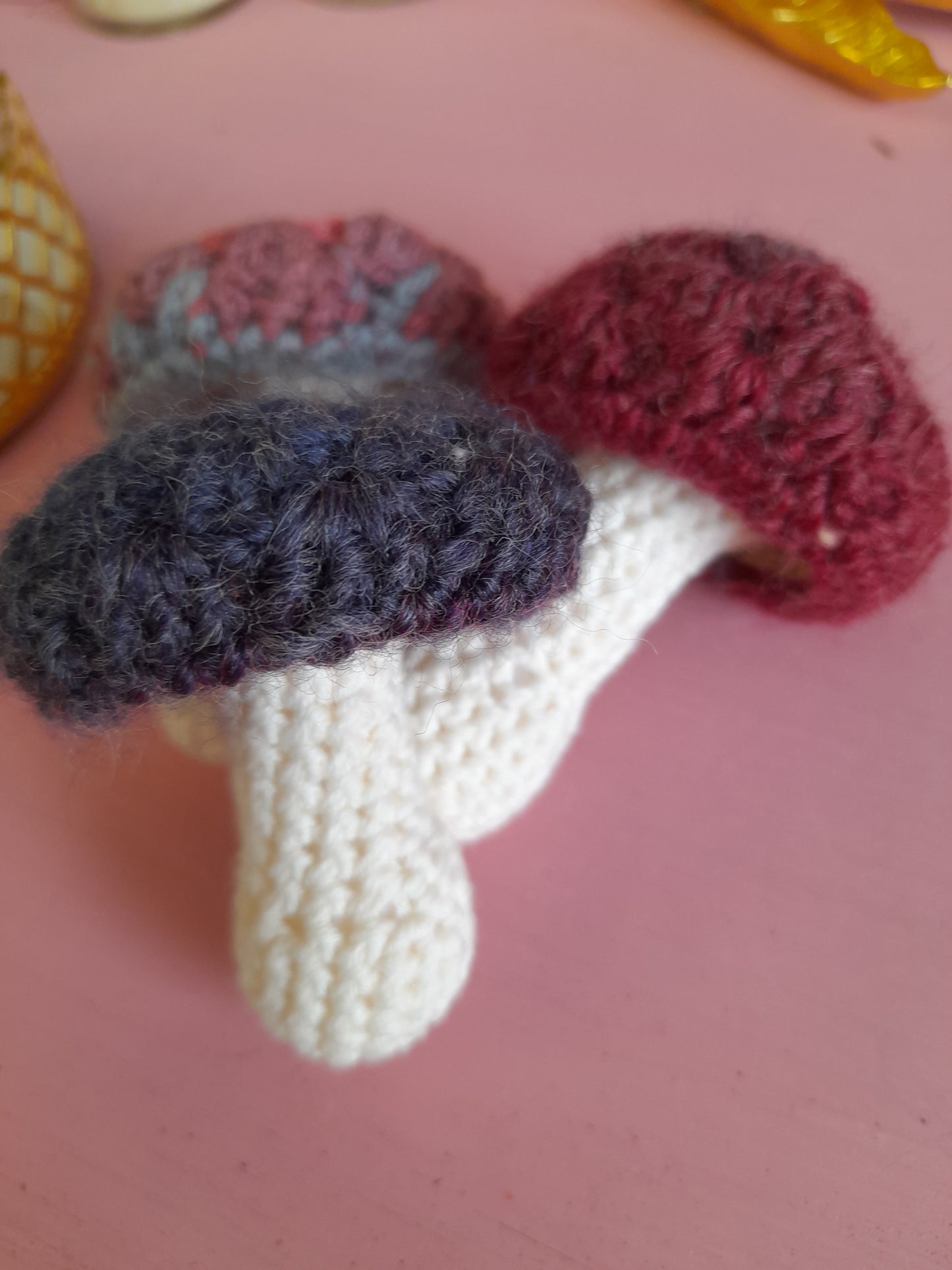 Crochet mushrooms